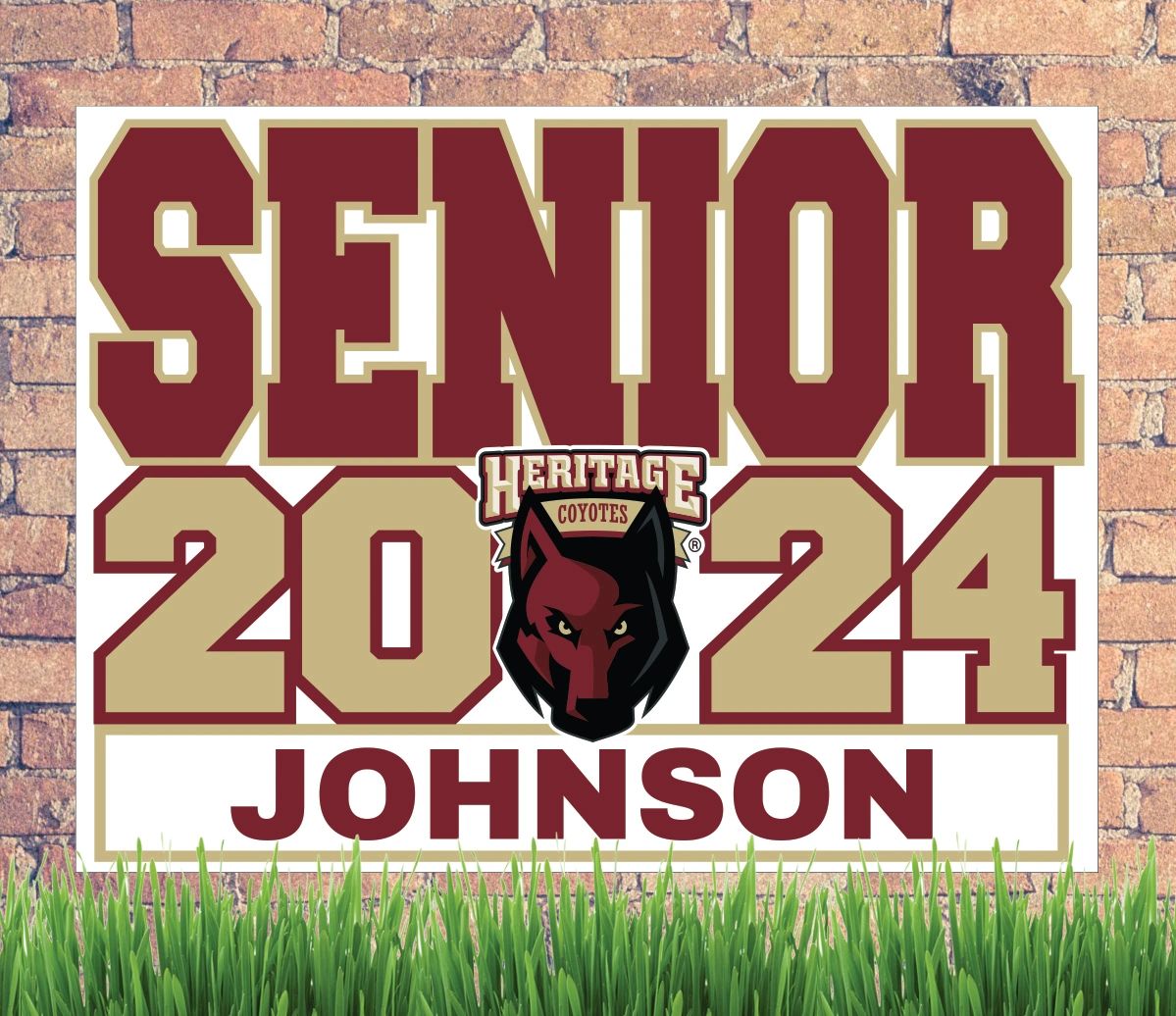Heritage Senior 2024 yard sign personalized